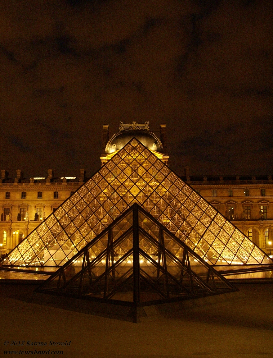Louvre at night, Paris, France