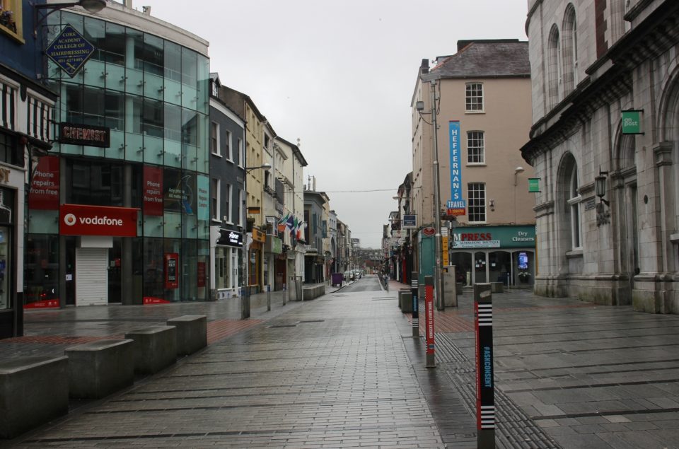 Empty Oliver Plunkett Street and GPO